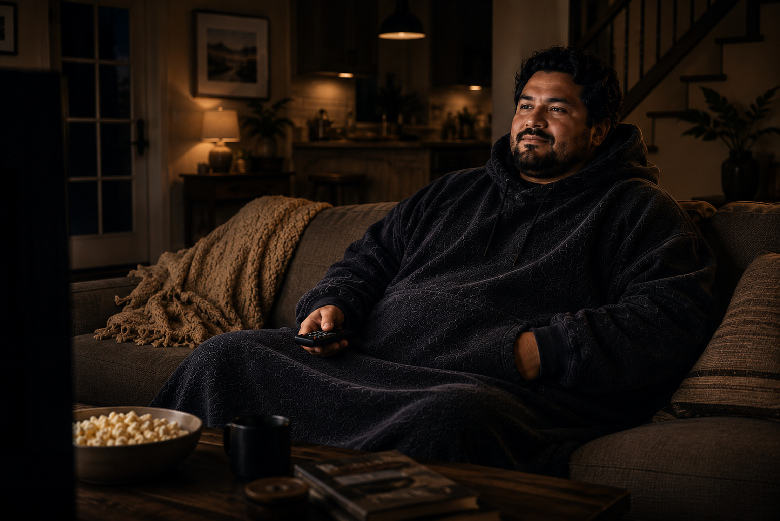 A man lounging in a Bromuu in the Judgment Free Zone